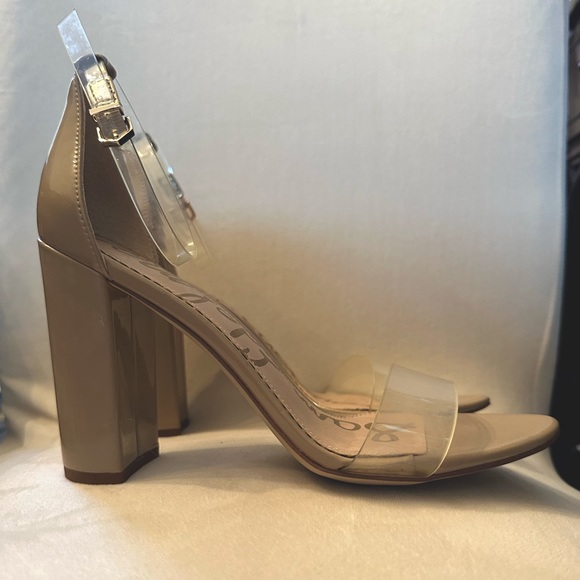 Sam Edelman Yaro Heels in Clear & Nude Patent - Picture 3 of 11